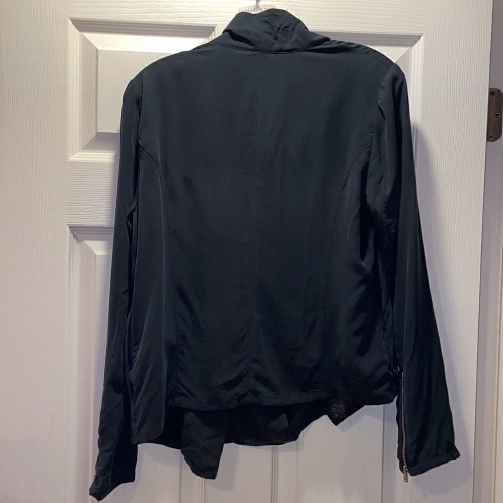 Trouve Black Modal Side Zip Jacket - Picture 4 of 4